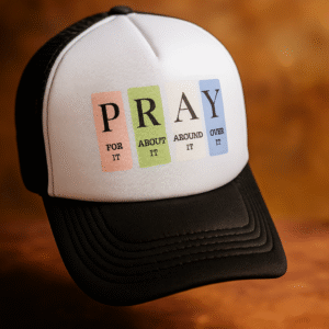 PRAY Christlike Premium Trucker Hat