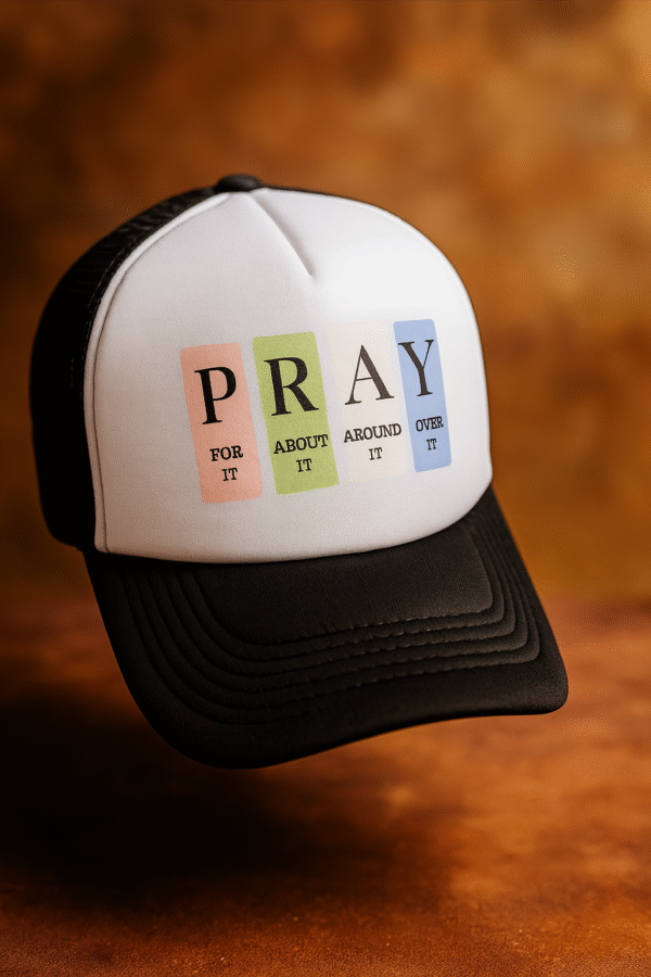 PRAY Christlike Premium Trucker Hat