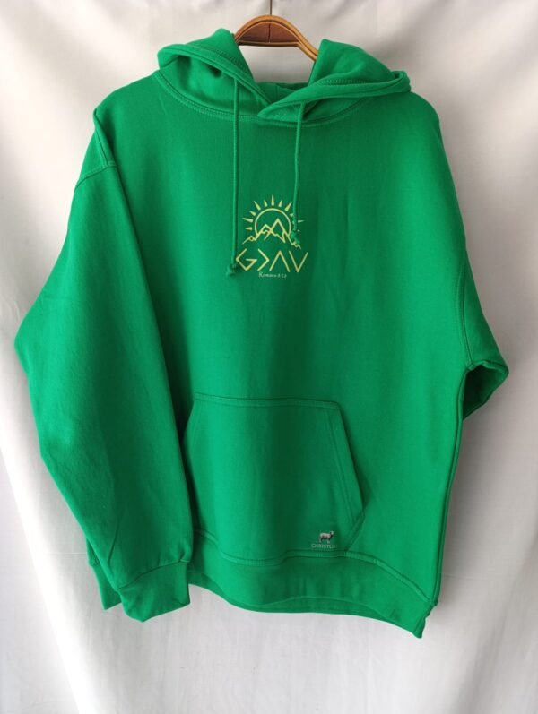 God Is Greater Christlike Premium Green Hoodie
