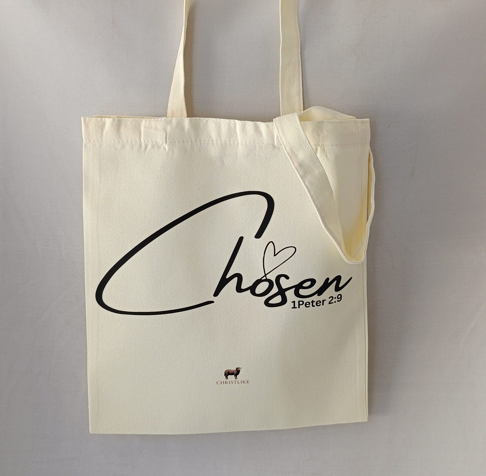Christlike Premium Cotton Christian Tote Bag - Image 5